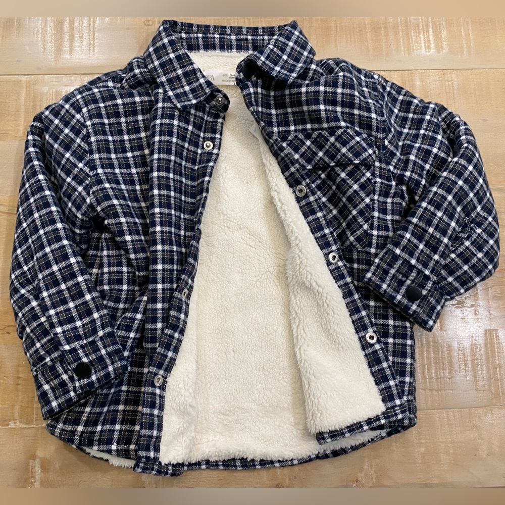 Zara kids boys plaid checkered jacket coat Nwt